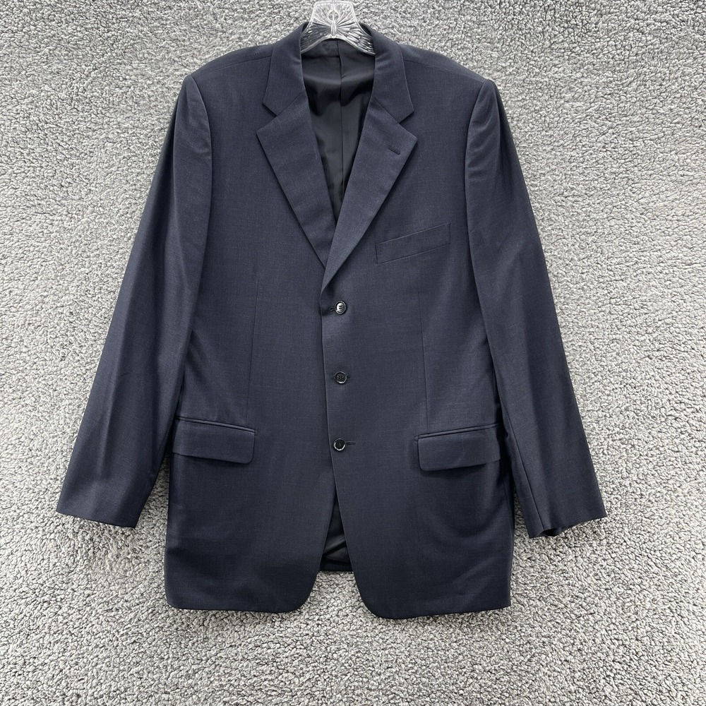 Pal Zileri Blazer Mens 42L Blue Lightweight Wool Classic Suit Sport Coat Italy